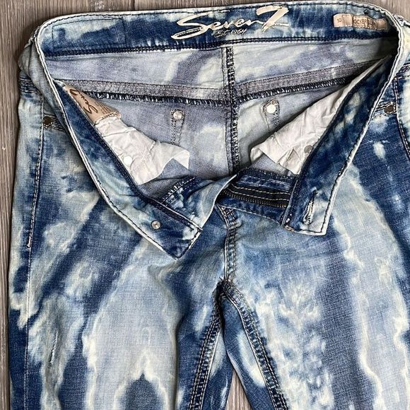 Seven Bleach Washed Rocker Slim Stretch Jeans - Picture 8 of 17